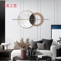 New Chinese light luxury wall decoration wrought iron wall decoration hotel living room entrance restaurant background landscape painting wall decoration pendant