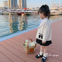 Girl blazer 2021 autumn new casual small suit female baby exquisite coat spring and autumn foreign style