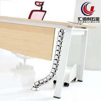 Desk wearing cable tube thickened serpentine routing tube computer conference table containing Tibetan wire rope tube square serpentine tube