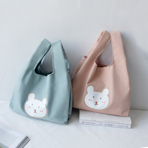 Lunch box bag Summer fresh lunch box bag Womens fashion canvas tote bag cute mommy walking bag lunch bag
