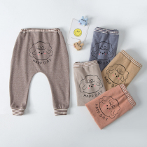 Ybys duck autumn winter style warm and fart pants Harun long pants boy pants girl sleeping pants wool pull rack cotton