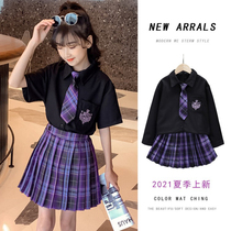 Summer childrens jk uniform Girls  spring kindergarten class suit Sailor suit Japanese elementary school student jk suit full set