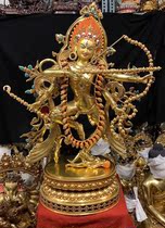 (in vain) Nepals far-right Sakya master works full-time gold sculpted floral haircut craftsmanship as the Buddha mother