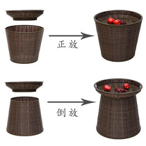 Fruit pile basket supermarket shopping mall fruit rack display basket woven basket rack rattan basket display basket display rack
