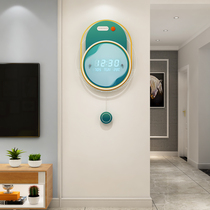 New electronic clock decoration clock wall clock living room home fashion modern light luxury smart decorative clock Wall watch