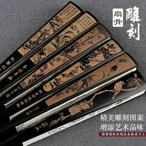 Folding fan mens fan ancient style 10 inch silk cloth daily folding fan Chinese classical Hanfu dance fan Bamboo custom