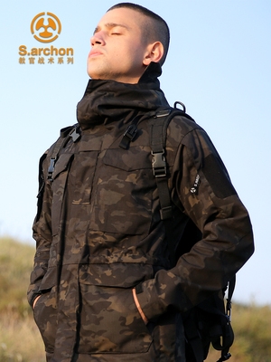 Spy Shadow tactical jacket military version m65 windbreaker military fan assault suit men outdoor waterproof Python camouflage uniform female spring and autumn