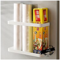 Kitchen magnetic non-perforated refrigerator hanging seasoning bottle cling film storage shelf Multi-function refrigerator sticker behind the door
