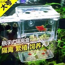 Fry breeding box Guppy fish production incubation box Fish tank transparent isolation box Juvenile betta box isolation box Large