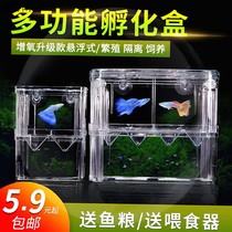 Guppy breeding box incubation box Double-layer self-floating juvenile egg incubator delivery room Betta isolation box King size