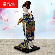 Japanese doll 9 inch doll Kimono Doll handmade home decoration traditional craft Silk Doll