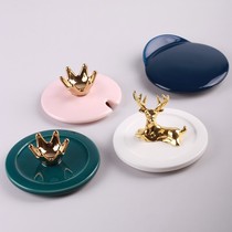 Creative Ceramic Cup Cover Mark Cup Universal Lid Round Tea Cup Cover Large Diameter Water Glass Cover Accessories Single Sell