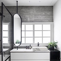 Ceiling hanging mirror Suspended elliptical bathroom mirror Hanging mirror Hotel bed and breakfast boom mirror Luminous mirror Led