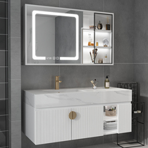 rock bathroom cabinet combination modern minimalist bathroom vanity yi ti pen wash bathroom set light luxury nordic