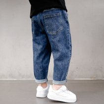 Boys jeans spring and autumn thin models 2021 new childrens pants autumn trousers autumn fashionable autumn childrens clothing