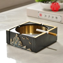 New Chinese ashtray home living room trend creative ornaments office high-end tea table personalized ashtray customization