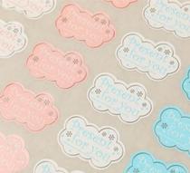 Cloud tea jewelry four-color self-adhesive stickers wall stickers window drinks cartoon Cup stickers baking cute stickers