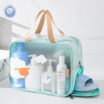 Bath bag dry and wet separation portable high-grade net red cosmetics toiletries bag belt shoehouse can put slippers