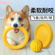 Dog Frisbee Dog special flying saucer Bite-resistant pet toy Ball grinding teeth Outdoor training Puppy training dog Teddy Corgi