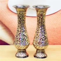 2021 Pakistan traditional handicrafts Bronze bronze carved flower bottle home decoration gift bt0115 punch price