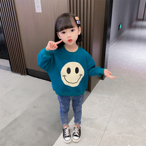 Girls clothing spring dress 2022 new female baby foreign air thin cartoon Spring Festival girl children Spring fall blouses