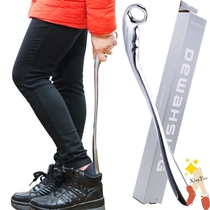 Shoe pull long handle home shoe pull small and extended shoes to assist the elderly simple hand-held stainless steel