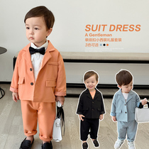 Baby one year old banquet week dress spring and autumn thin little boy handsome summer Korean version of photo suit suit suit