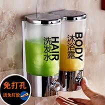 Hotel hotel bathroom wall-mounted non-perforated shampoo shower gel box hand sanitizer bottle toilet soap dispenser