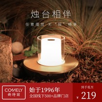 New Terry creative rechargeable table lamp bedroom bedside imitation candle lamp simple atmosphere decorative lamp gift gift