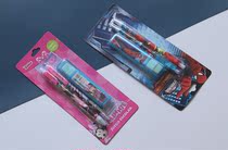 Cabbage Price Value Mickey Spider-Man Student Stationery Set 3 Piece Pencil Ballpoint Pen Rubber