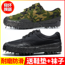Liberation shoes mens canvas rubber shoes migrant workers work construction site labor insurance camouflage shoes military training non-slip wear shoes