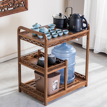 Chicken wingwood mobile tea car home tea table kettle integrated new Chinese tea table drainage living room coffee table