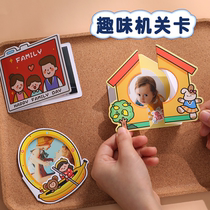 Creative institution card kindergarten growth file childrens manual making decorative materials album record book stickers