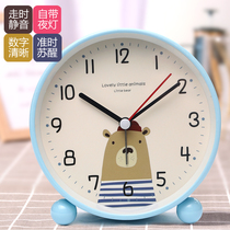 Creative simple digital luminous alarm clock children students get up small alarm clock desktop bedside mute battery small desk clock