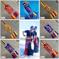 Tibetan headdress ladies Tibetan clothing Tibetan gown Pot Pot Spring skirt multi-purpose tassel waist pendant dance dress