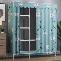 Hanger floor-to-ceiling with gray cloth simple wardrobe dust cover no door for rental room with Oxford cloth strong and durable bedroom