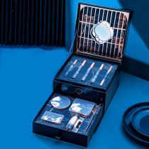 Tanabata Valentines Day National Tide Makeup Set Box Big Brand Qingyu Furong Concentric Carved Lipstick Set Combination