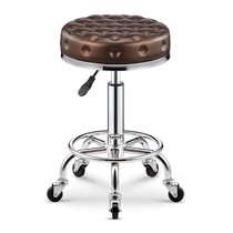 Beauty stool barber shop chair hairdressing shop rotating lifting round stool nail stool nail stool pulley large engineering stool stool makeup hair