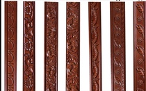 Wooden line European style solid carved waist line shade line Chinese ceiling TV background wall decorative strip edge line flat