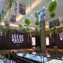 Tanabata Valentines Day clothing store atmosphere Ceiling decoration pendant Shopping mall Supermarket Jewelry Store scene creative layout