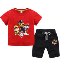  Pure cotton childrens T-shirt set two-piece childrens clothing summer 2021 new short-sleeved shorts summer boys half sleeve
