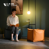 Lazy individual sofa foot stool Technology cloth single Nordic small apartment living Room pedal Light luxury wear shoe change low stool
