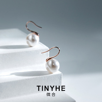 Pearl earrings womens 2022 new summer sterling silver earrings high-end temperament simple Korean fashion atmosphere earrings