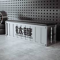 Try shoe stool creative industrial style shoe store shop clothing store stool iron art wear shoes change shoes storage rest sofa stool