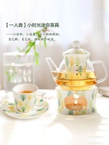 Those hours Candle heat teapot teapot set cook fruit teapot afternoon tea cup red tea set