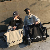 Large Capacity Canvas Tote Bag Schoolgirl Trend Remedial shopping Handbill Shoulder Bag Sports Fitness Cloth Bag for men