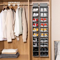  Non-woven storage hanging bag ten-layer storage bag hanging hat shoes underwear storage rack Wardrobe storage hanging bag