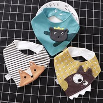 Baby saliva towel Korean version of foreign style baby bib cotton waterproof spit milk boy handsome cartoon saliva bib