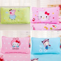 Cotton childrens pillow four seasons universal 2-3 years old and above 6 baby kindergarten special card three cute girls and boys