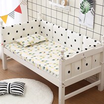 ins Nordic crib bed gray cotton non-Pilling Children Baby newborn anti-collision breathable bed